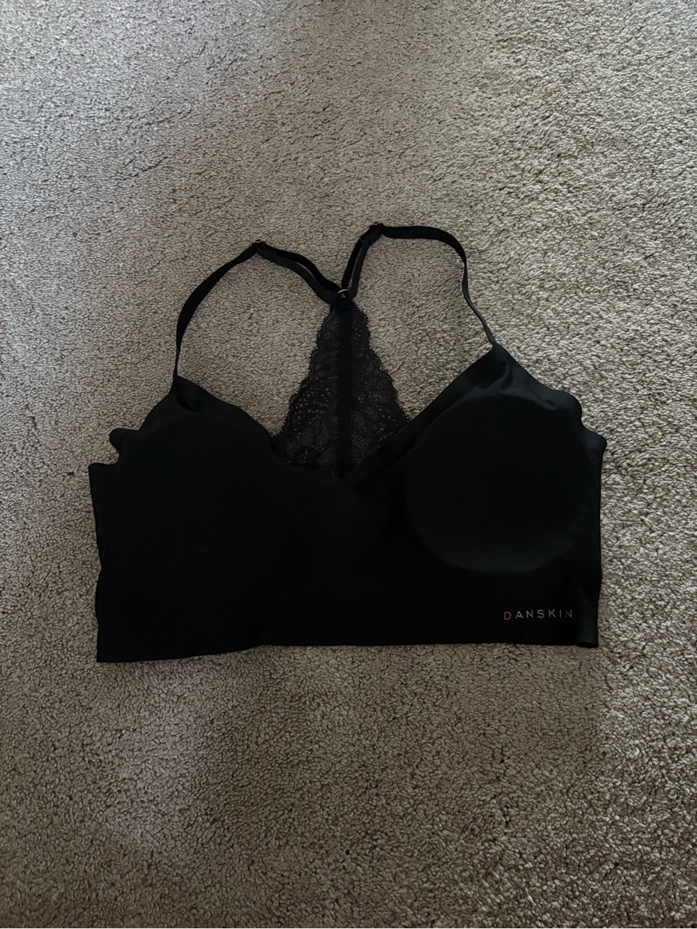 Danskin Black Lace Racerback Bralette